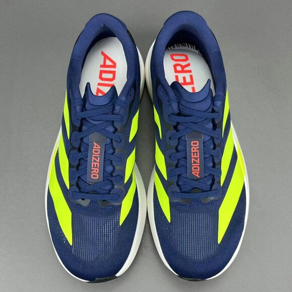 Adidas Adizero Evo Sl Dark Blue / Solar Slime Men's Sneakers - Picture 1 of 6